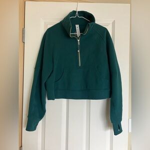 Lululemon Scuba Oversized Funnel-Neck Half Zip, Storm Teal, XS/S